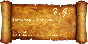 Herczegh Gordon névjegykártya